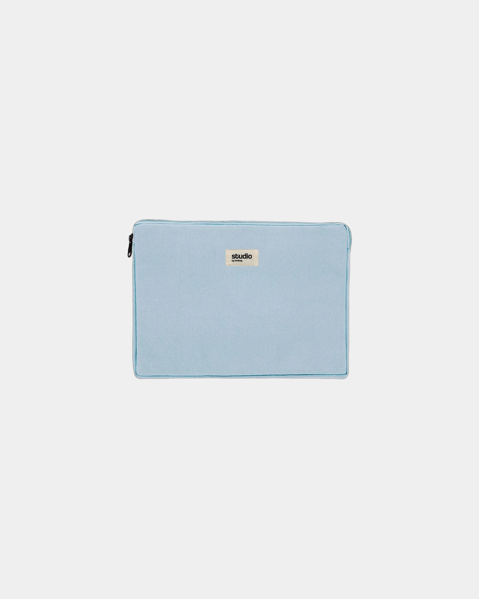 Housse ordinateur coton bio Hindbag Léo 15" à personnaliser - Azure