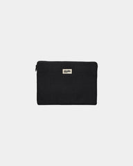 Housse ordinateur coton bio Hindbag Léo 15" à personnaliser - Black
