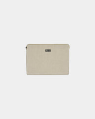 Housse ordinateur coton bio Hindbag Léo 13" à personnaliser - Jute