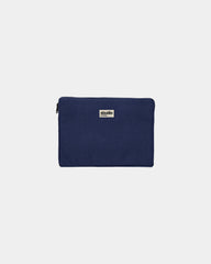 Housse ordinateur coton bio Hindbag Léo 13" à personnaliser - Navy