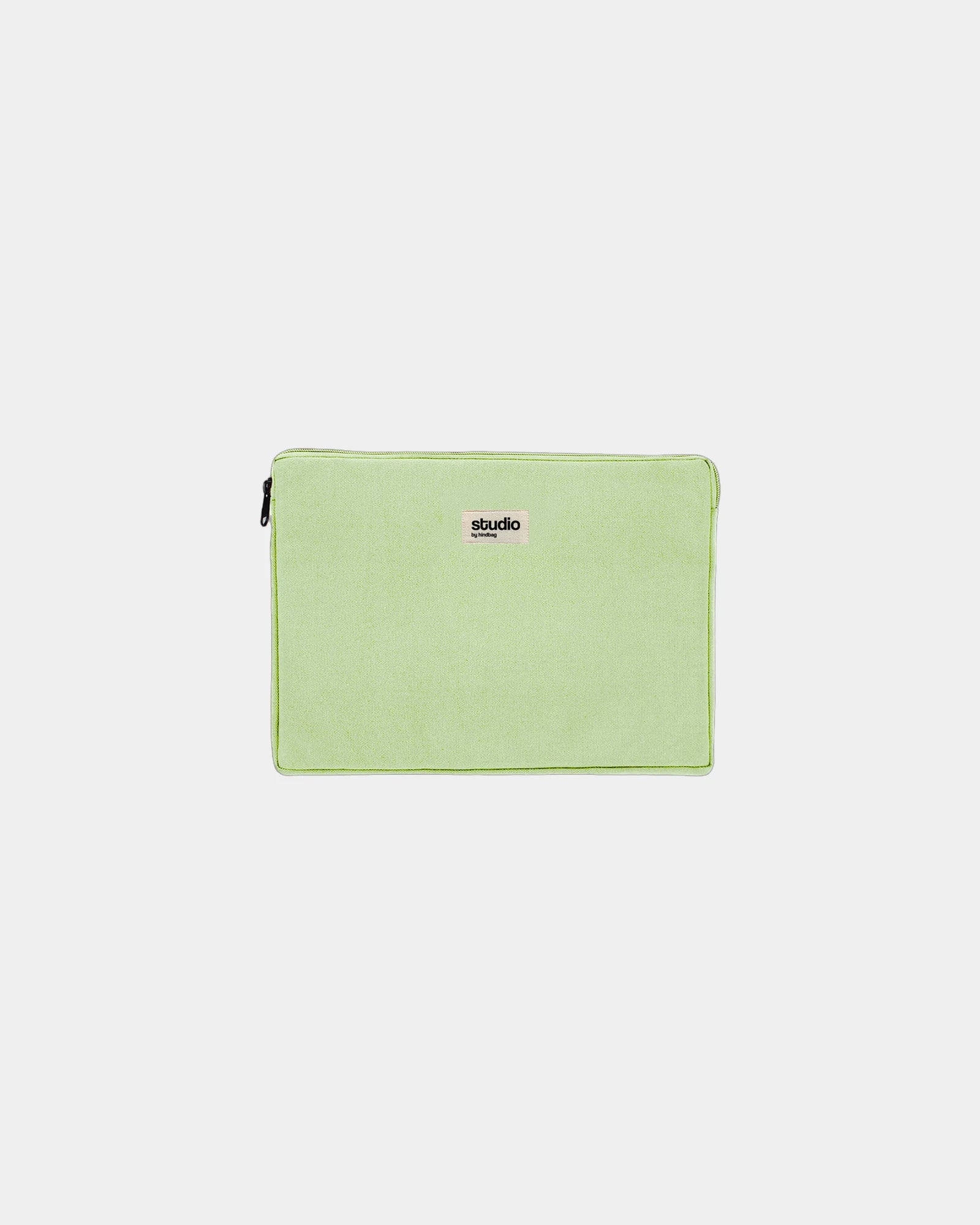 Housse ordinateur coton bio Hindbag Léo 13" à personnaliser - Mint