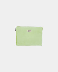 Housse ordinateur coton bio Hindbag Léo 13" à personnaliser - Mint