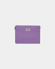Housse ordinateur coton bio Hindbag Léo 13" à personnaliser - Lavender