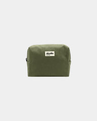 Trousse coton bio GOTS Hindbag Estelle M à personnaliser - Olive
