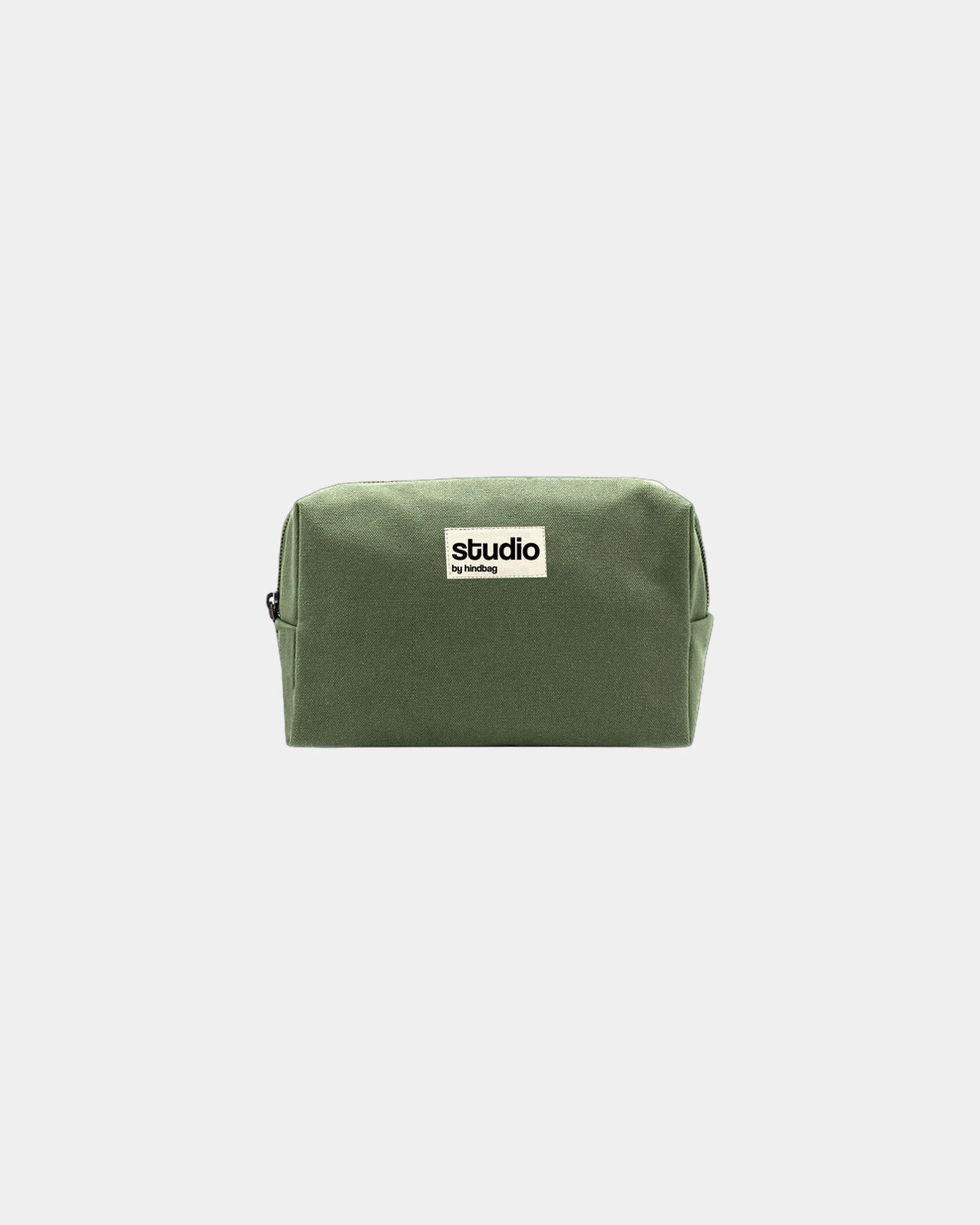 Trousse coton bio Hindbag Estelle S à personnaliser - Olive