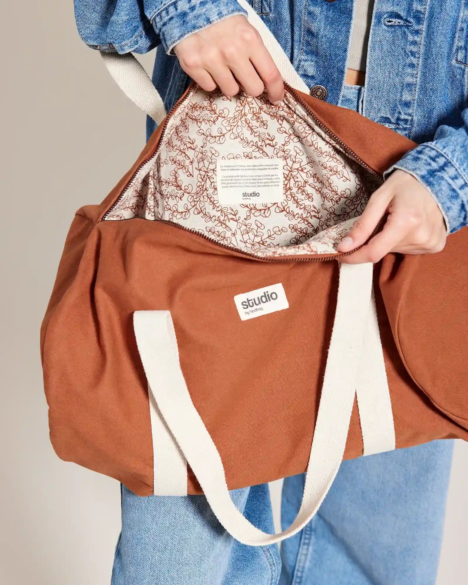 Sac polochon coton bio Hindbag Sam à personnaliser - 17