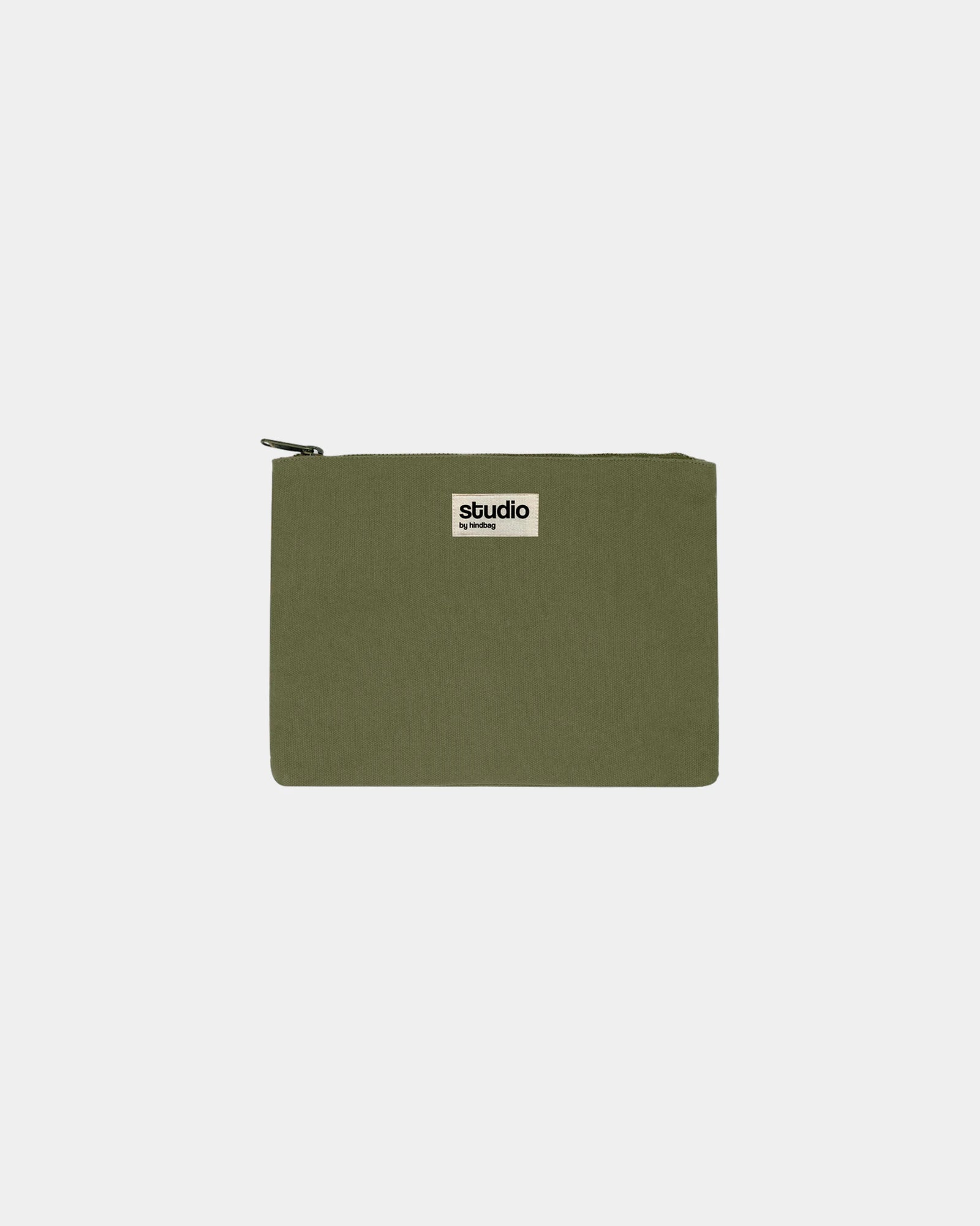 Pochette coton bio GOTS Hindbag Colette M à personnaliser - Olive