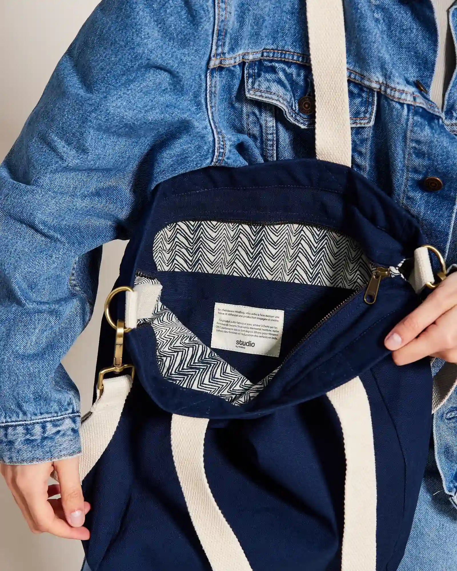 Sac cabas coton bio Hindbag Evan à personnaliser - 5