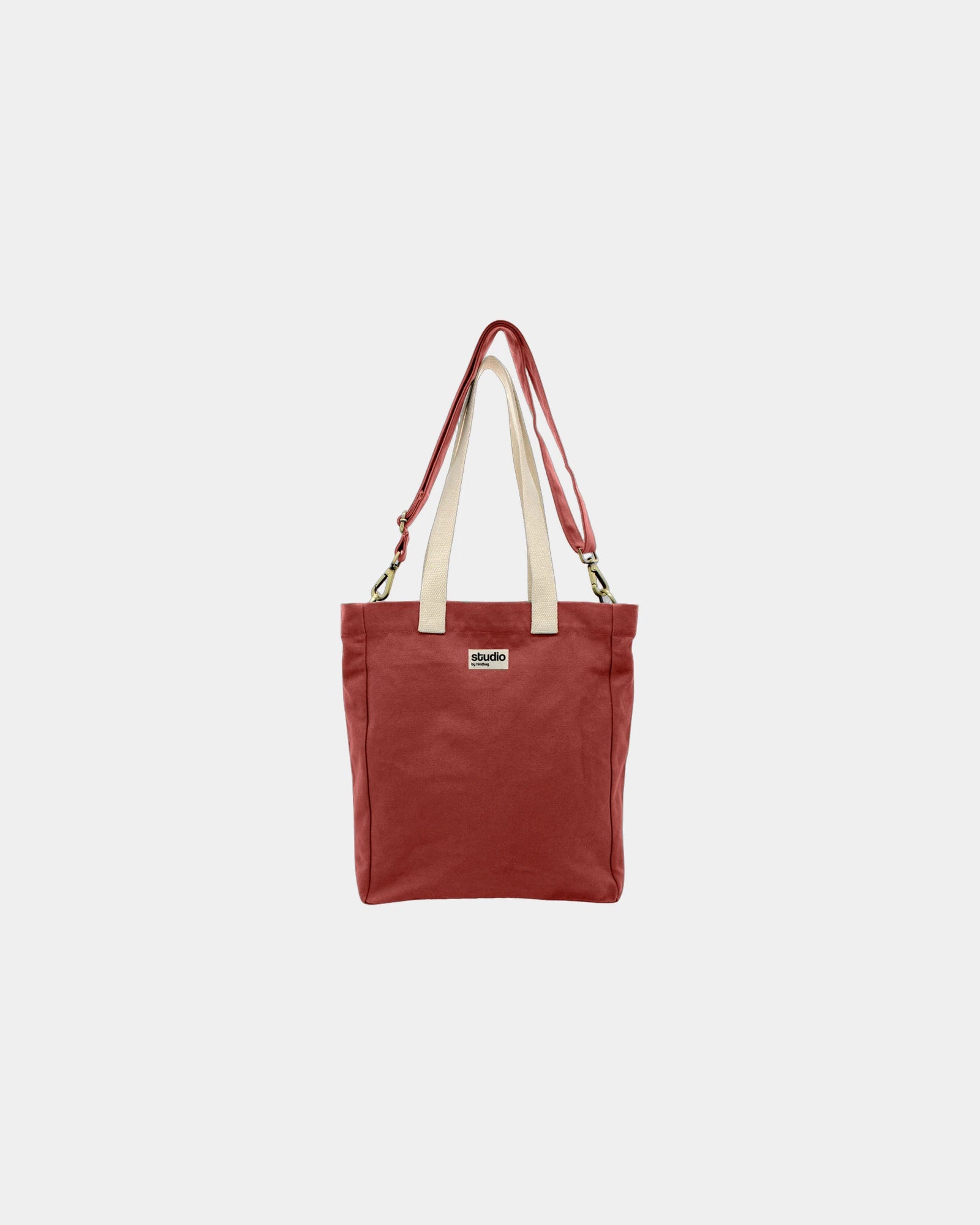 Sac cabas coton bio Hindbag Evan à personnaliser - Brick Red