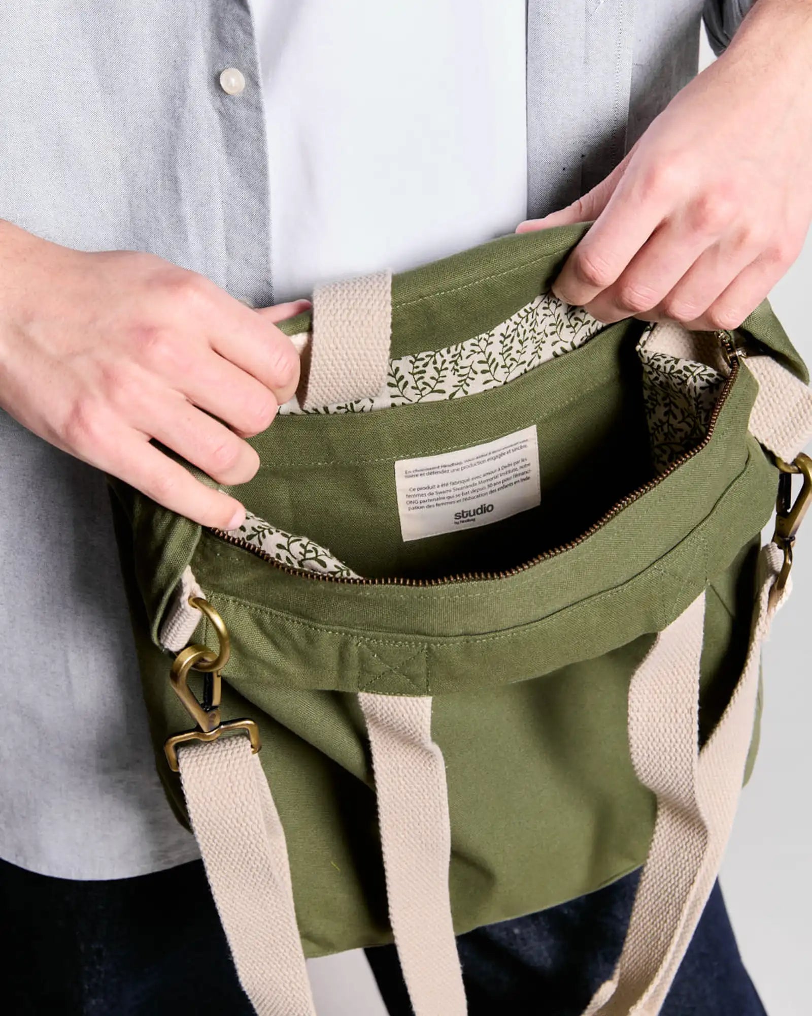 Sac cabas coton bio Hindbag Evan à personnaliser - 7