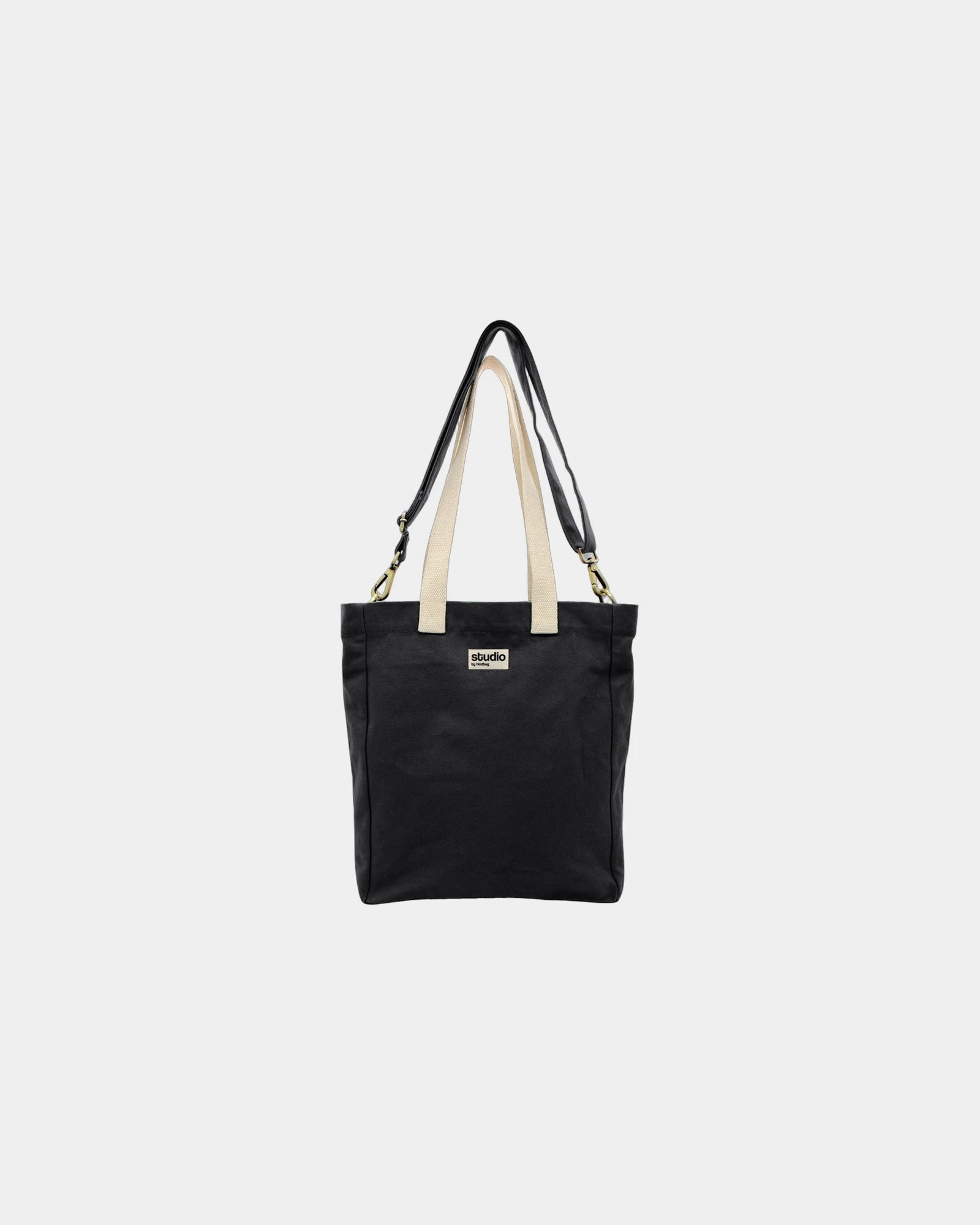 Sac cabas coton bio Hindbag Evan à personnaliser - Black