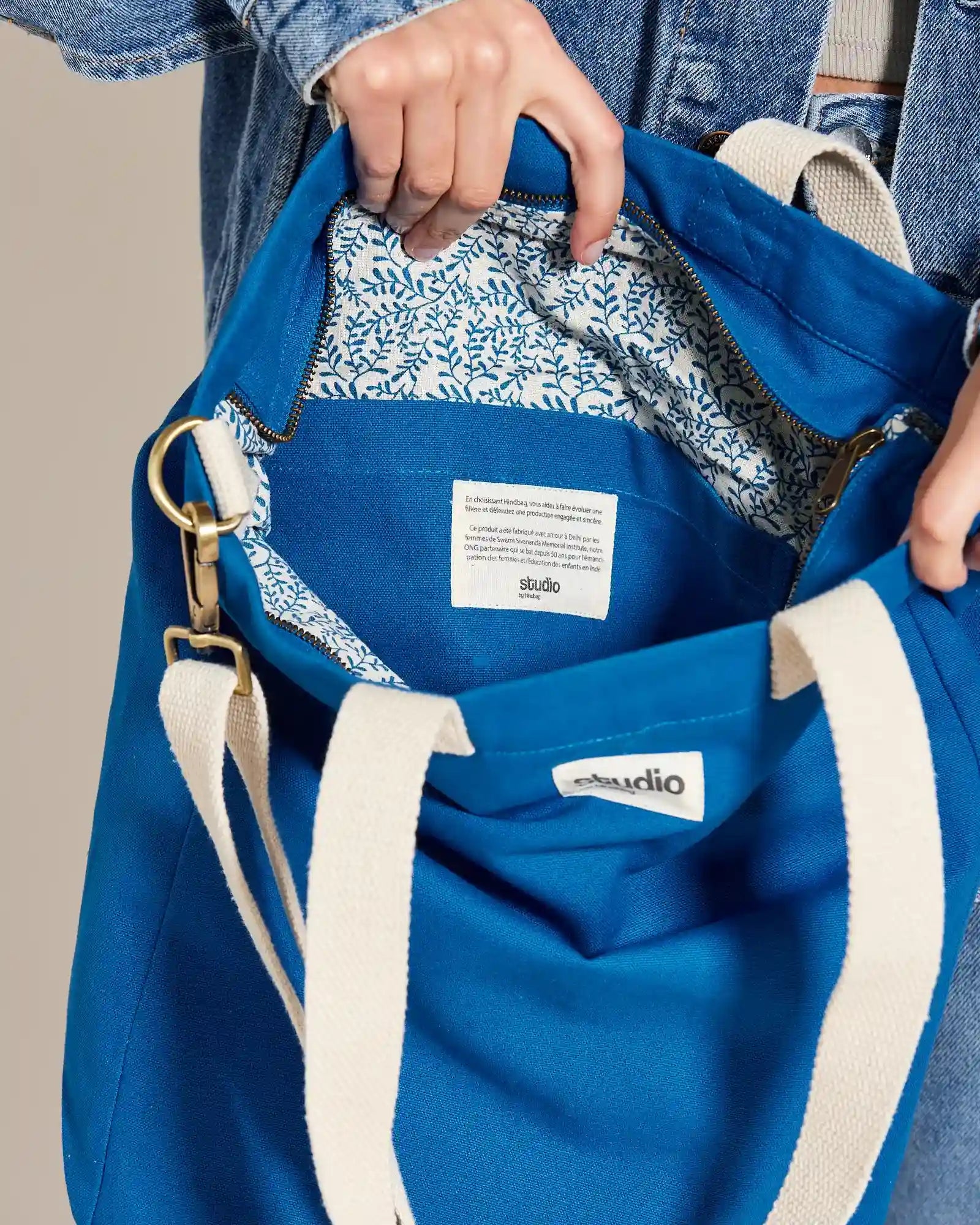 Sac cabas coton bio Hindbag Evan à personnaliser - 9