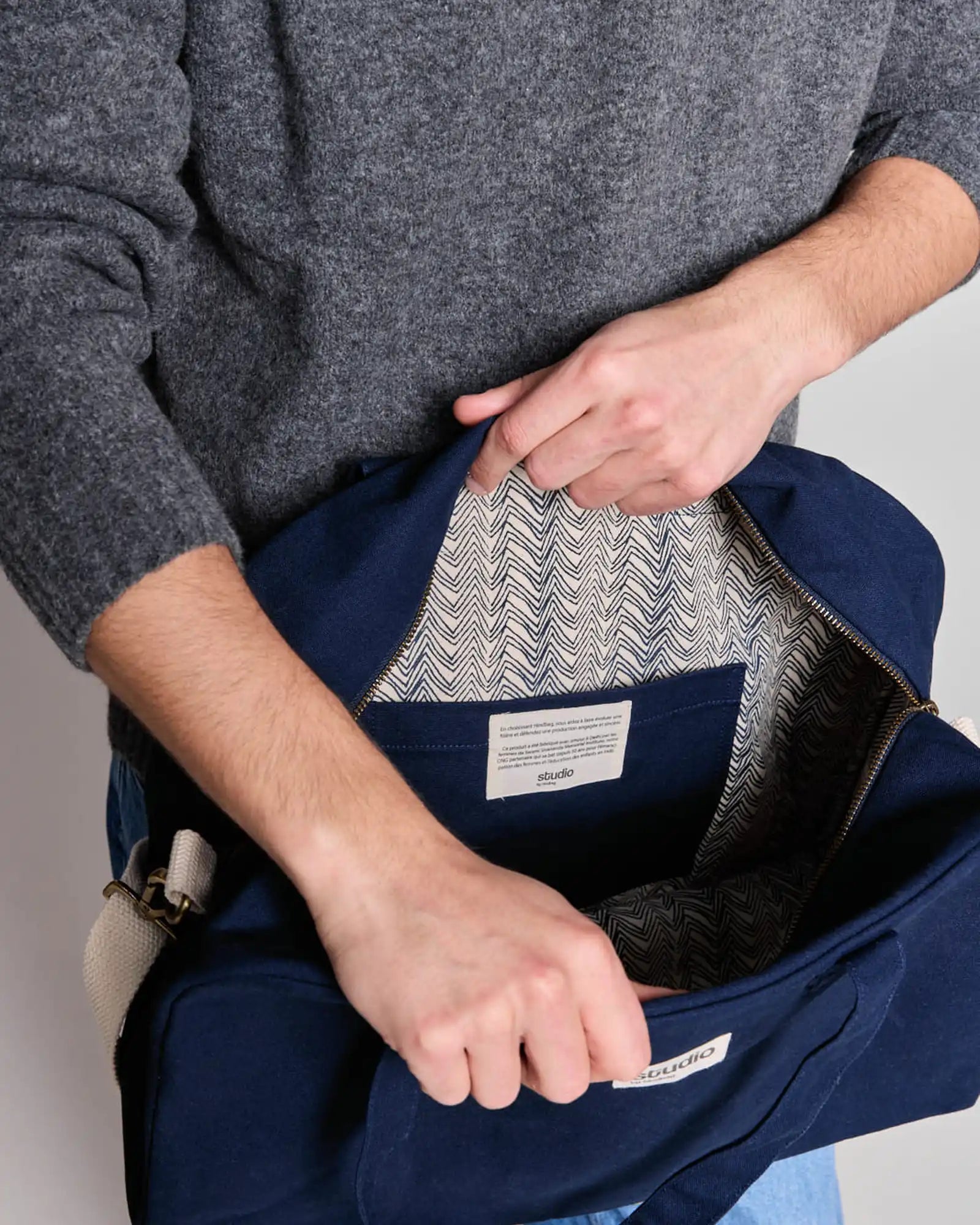 Sac de sport coton bio Hindbag Hugo à personnaliser - 7