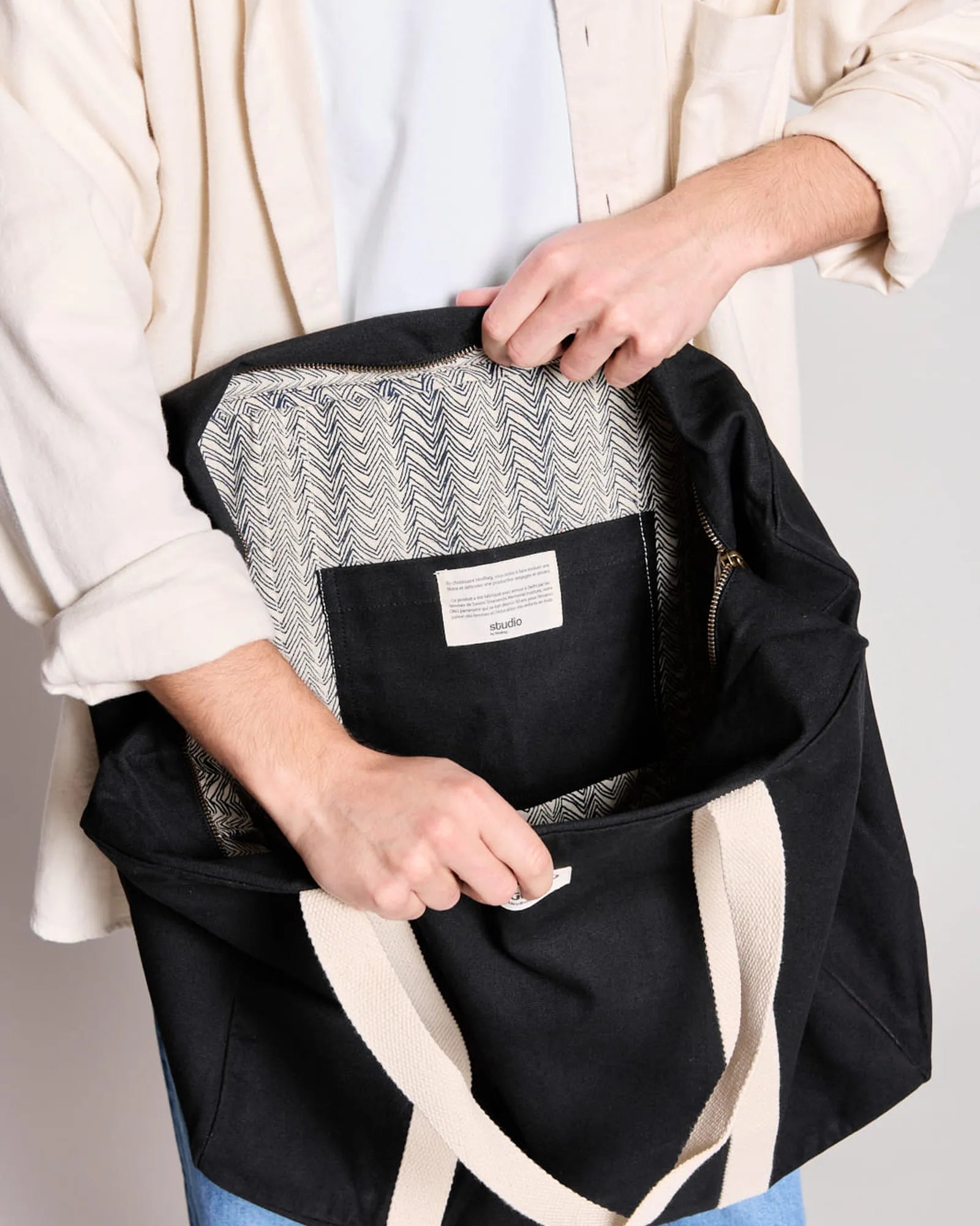 Sac de voyage coton bio Hindbag Gabriel à personnaliser - 4