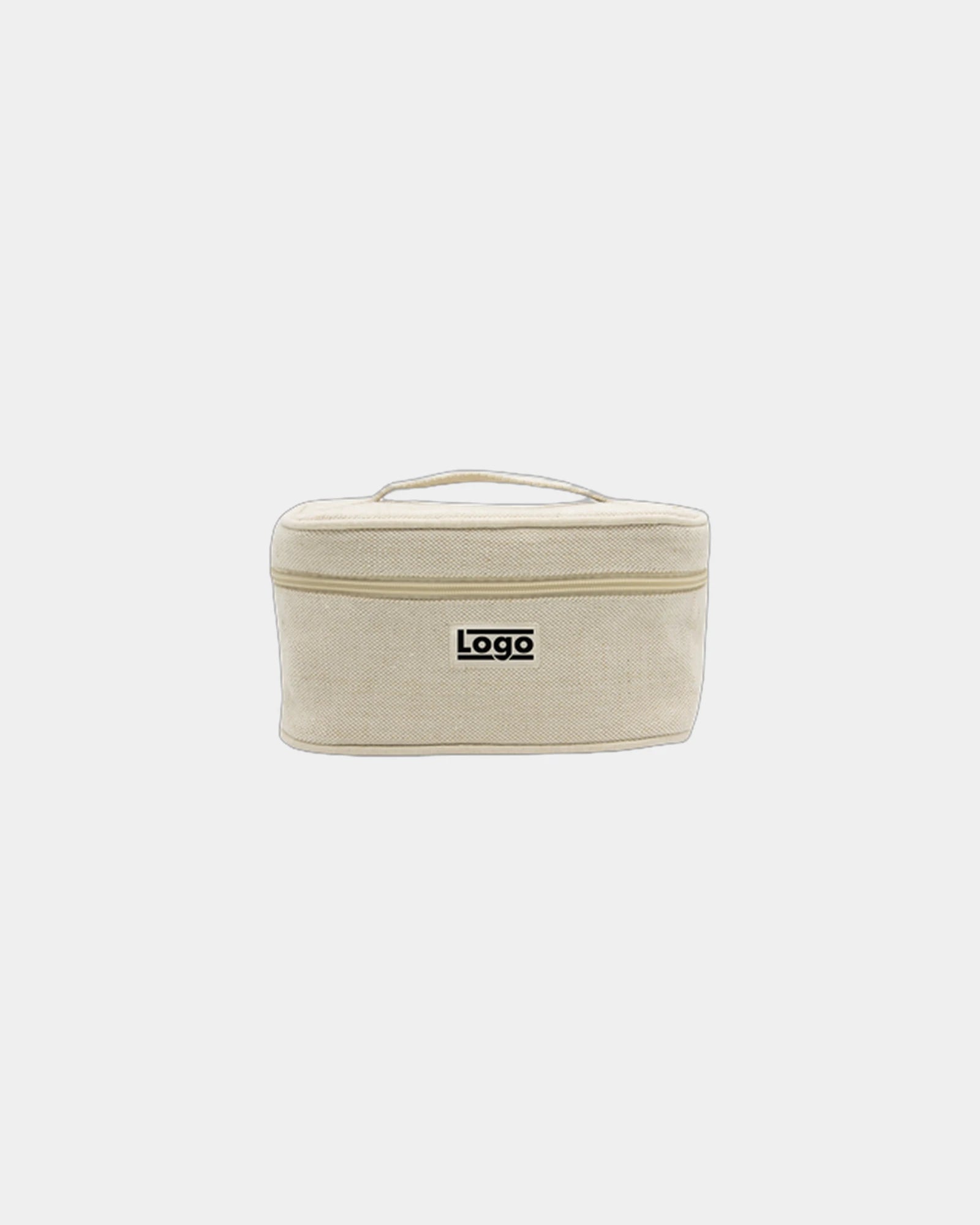 Trousse coton bio GOTS Hindbag Vanity Lina à personnaliser - Jute