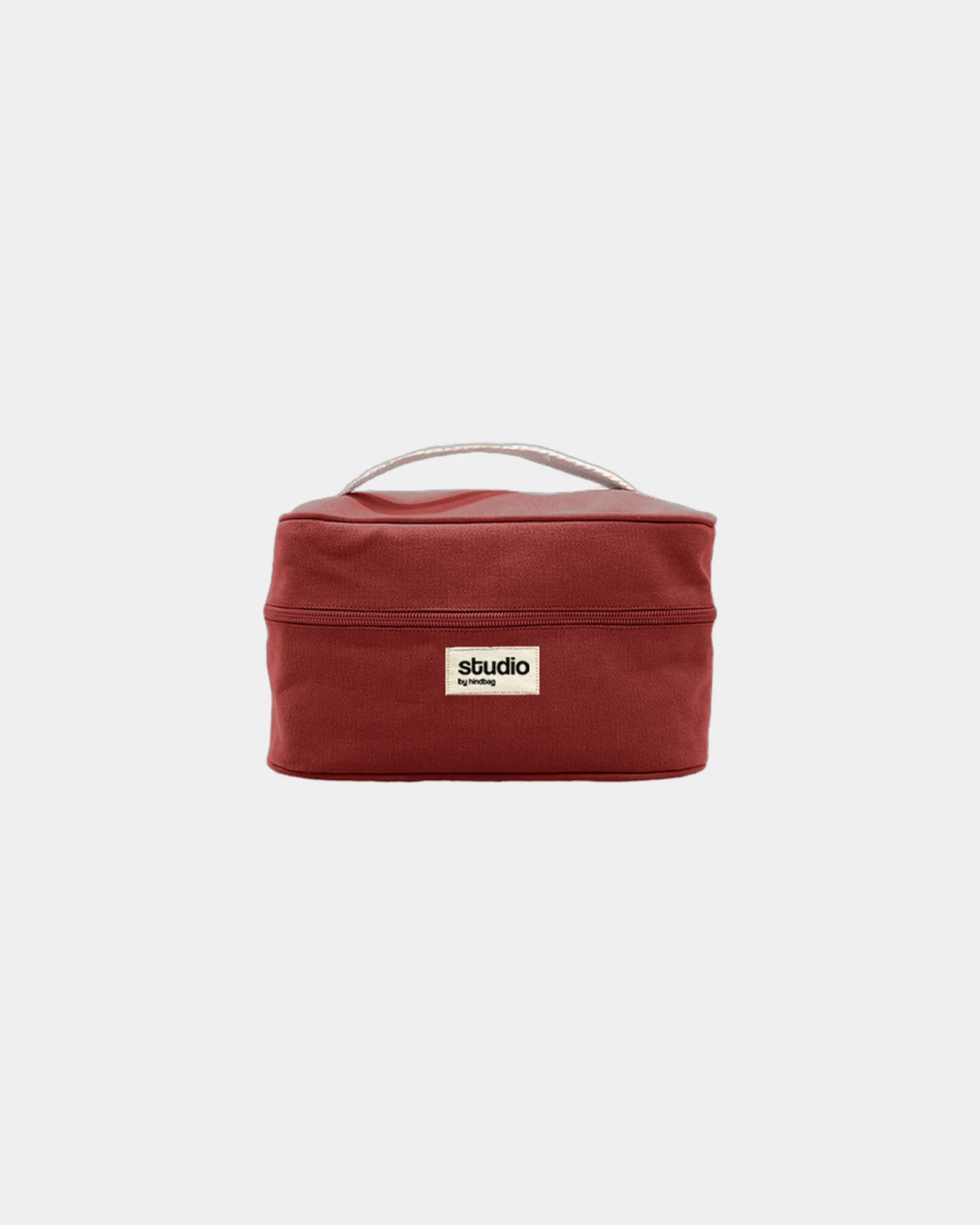 Trousse coton bio GOTS Hindbag Vanity Lina à personnaliser - Brick Red