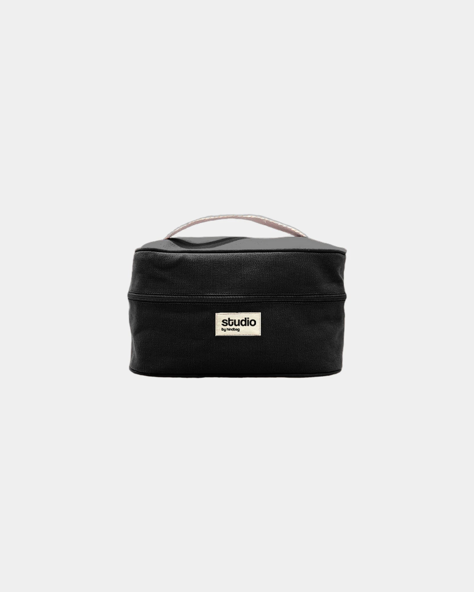Trousse coton bio GOTS Hindbag Vanity Lina à personnaliser - Black
