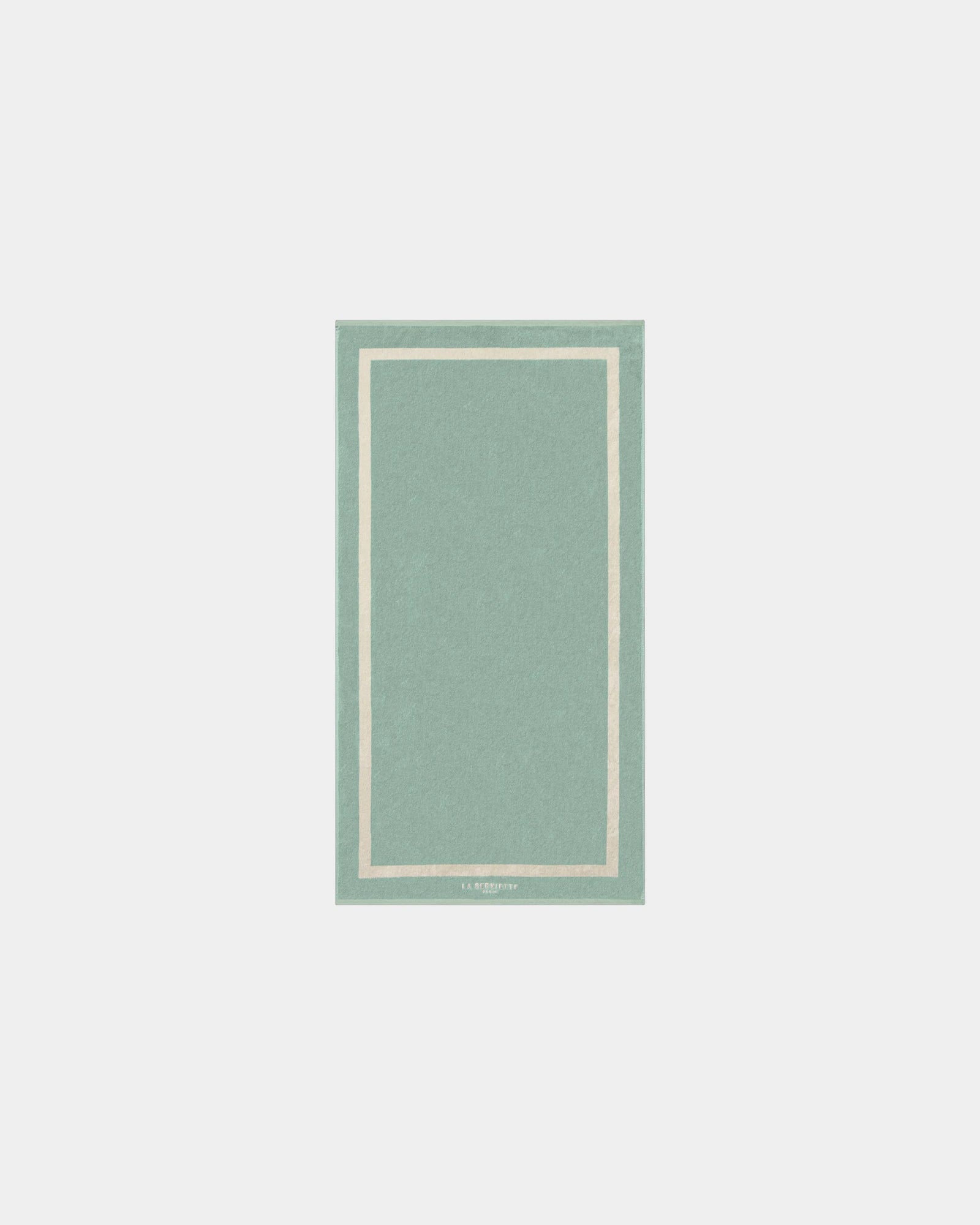 Serviette de plage coton longues fibres 90x170 à personnaliser - Vert D'Eau