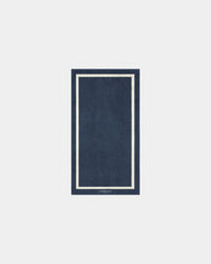 Serviette de plage coton longues fibres 90x170 à personnaliser - Bleu Océan
