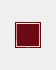 Serviette de plage XXL coton longues fibres La Serviette Paris à personnaliser - Rouge Grenat / Crème