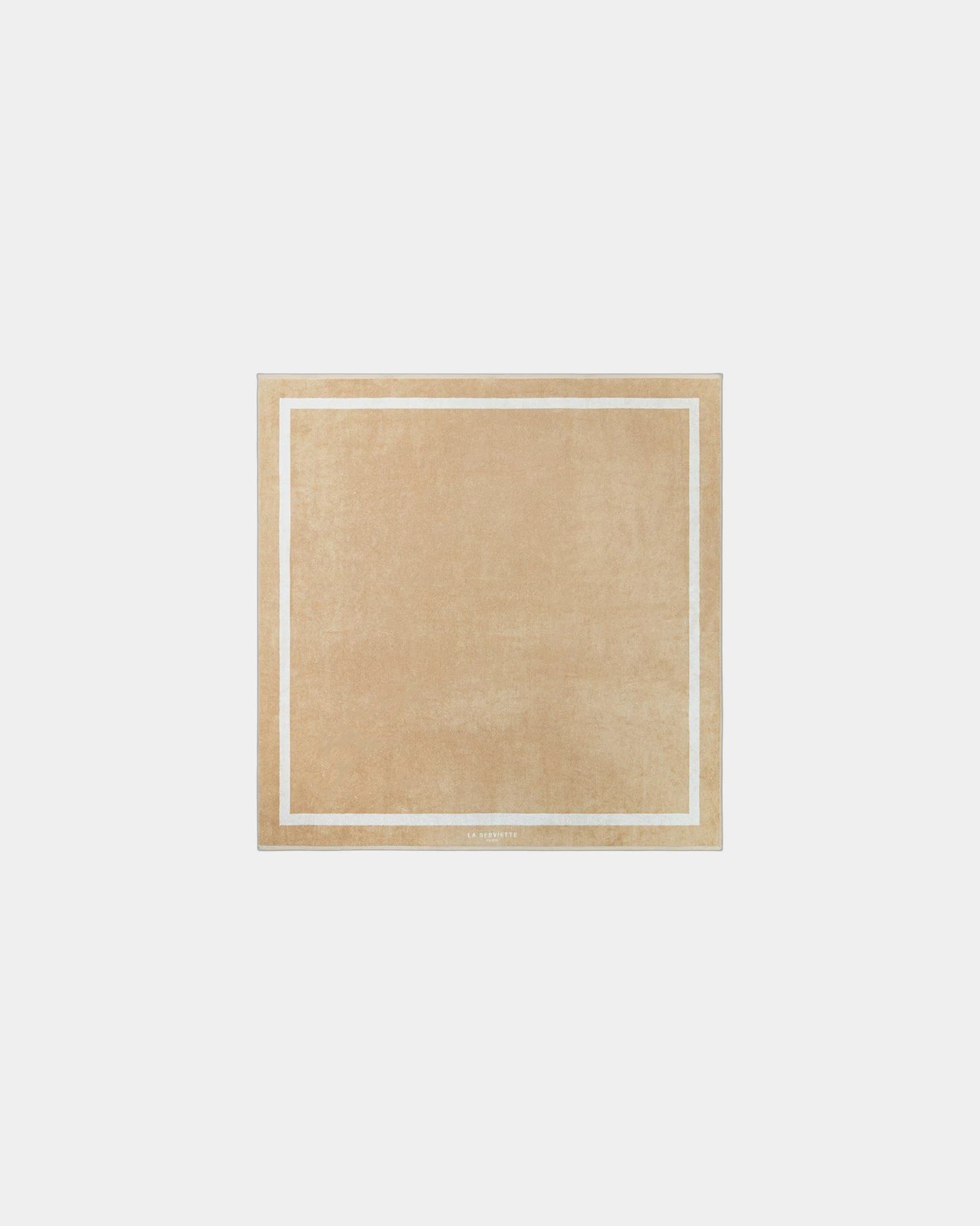 Serviette de plage XXL coton longues fibres La Serviette Paris à personnaliser - Sable / Crème