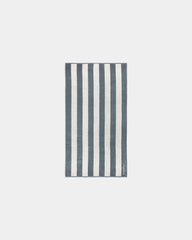 Serviette de plage 90x170 Rayures Riviera La Serviette Paris à personnaliser - Gris / Crème