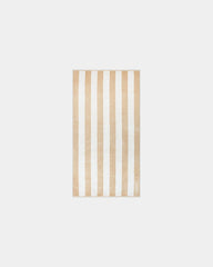 Serviette de plage 90x170 Rayures Riviera La Serviette Paris à personnaliser - Sable / Crème