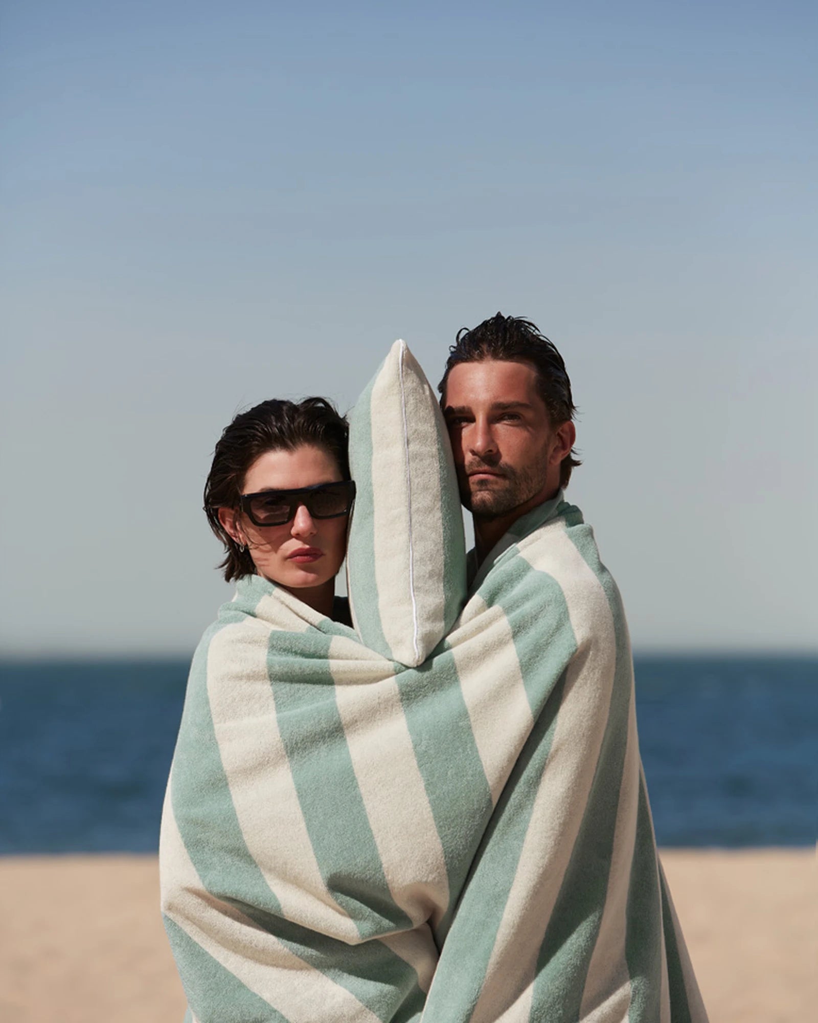 Serviette de plage XXL 170x170 Rayures Riviera à personnaliser - 32