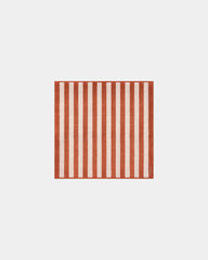 Serviette de plage XXL 170x170 Rayures Riviera à personnaliser - Rouille / Crème
