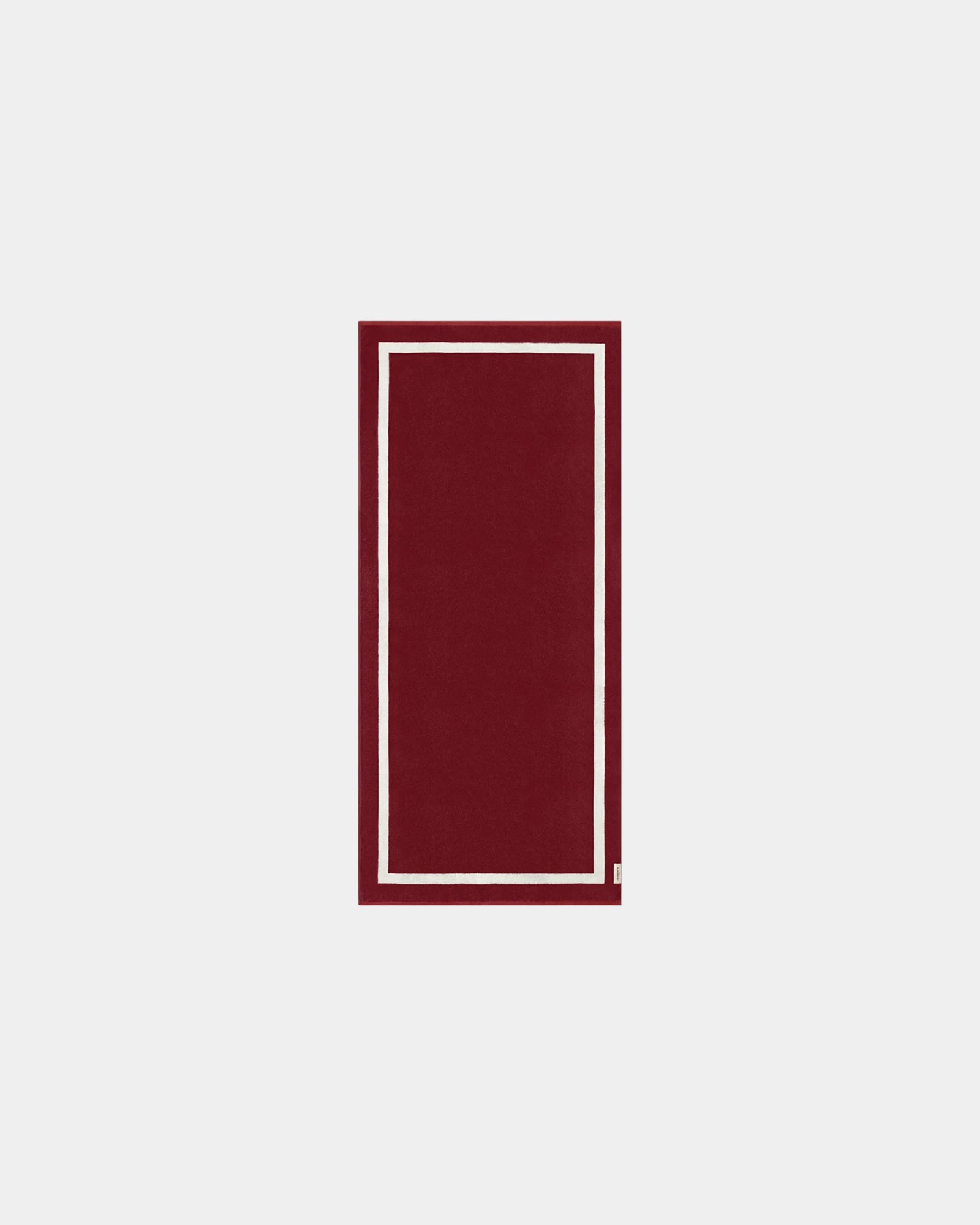 Serviette de plage 90x200 coton longues fibres à personnaliser - Rouge Grenat