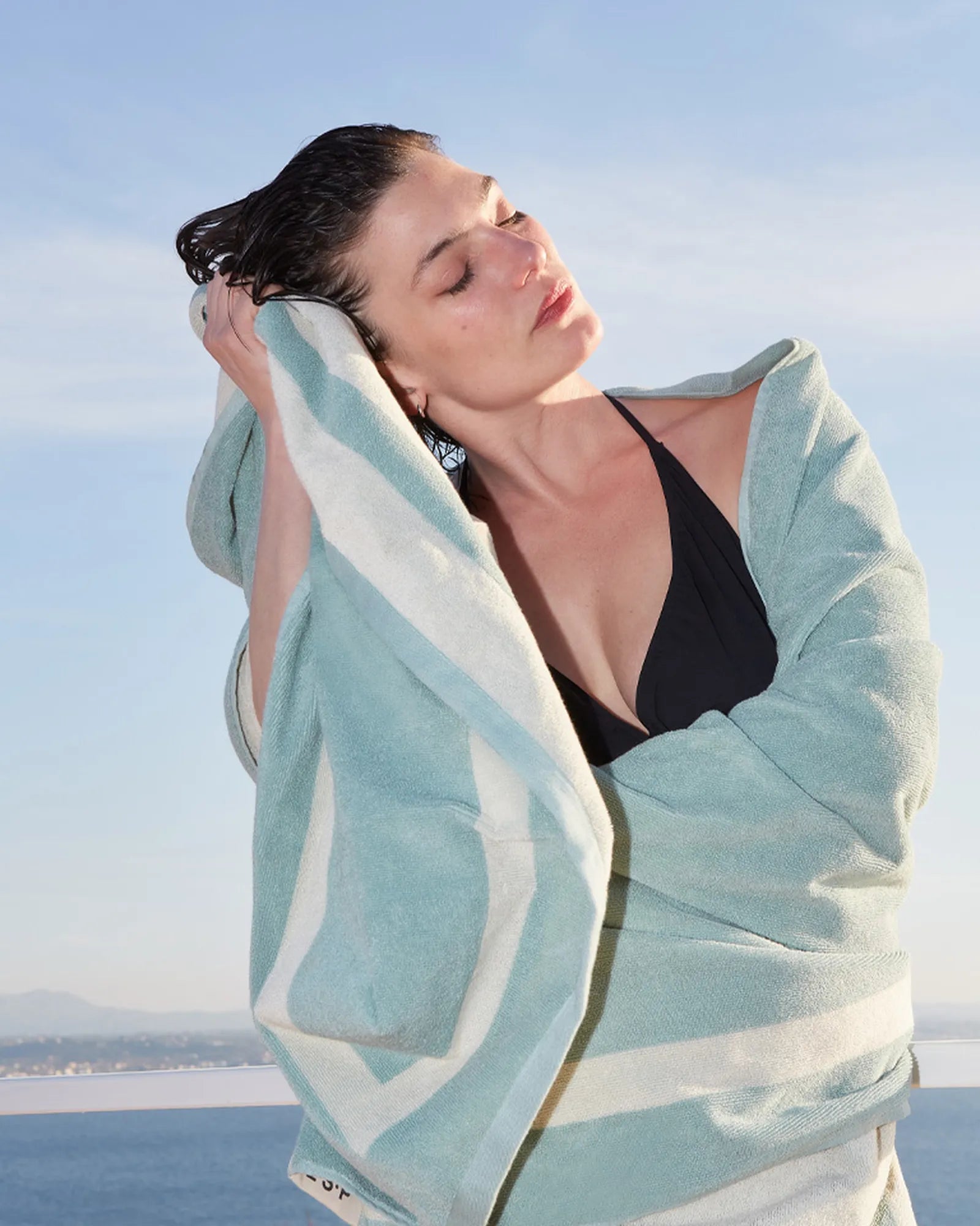 Serviette de plage 90x200 coton longues fibres à personnaliser - 20