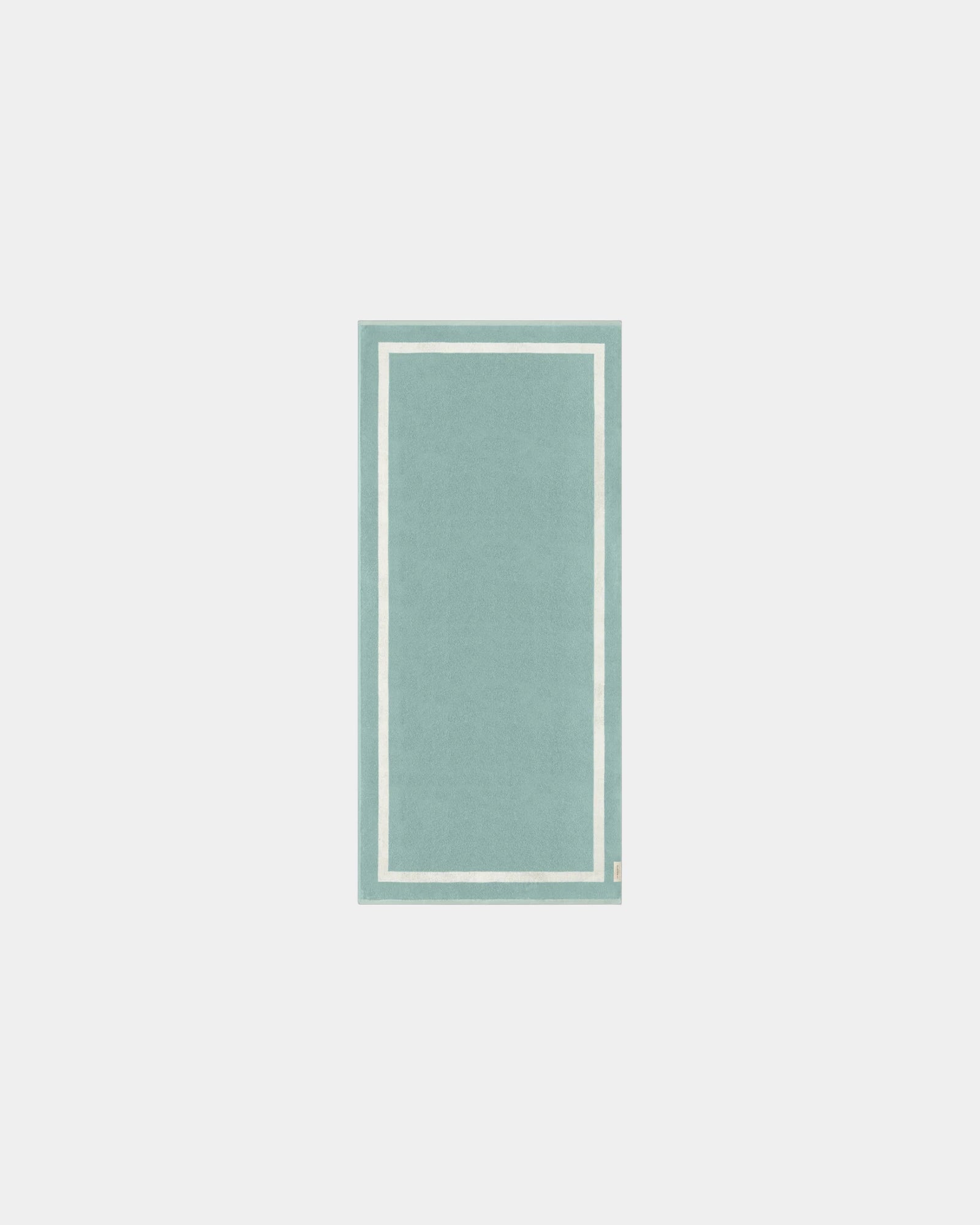 Serviette de plage 90x200 coton longues fibres à personnaliser - Vert D'Eau