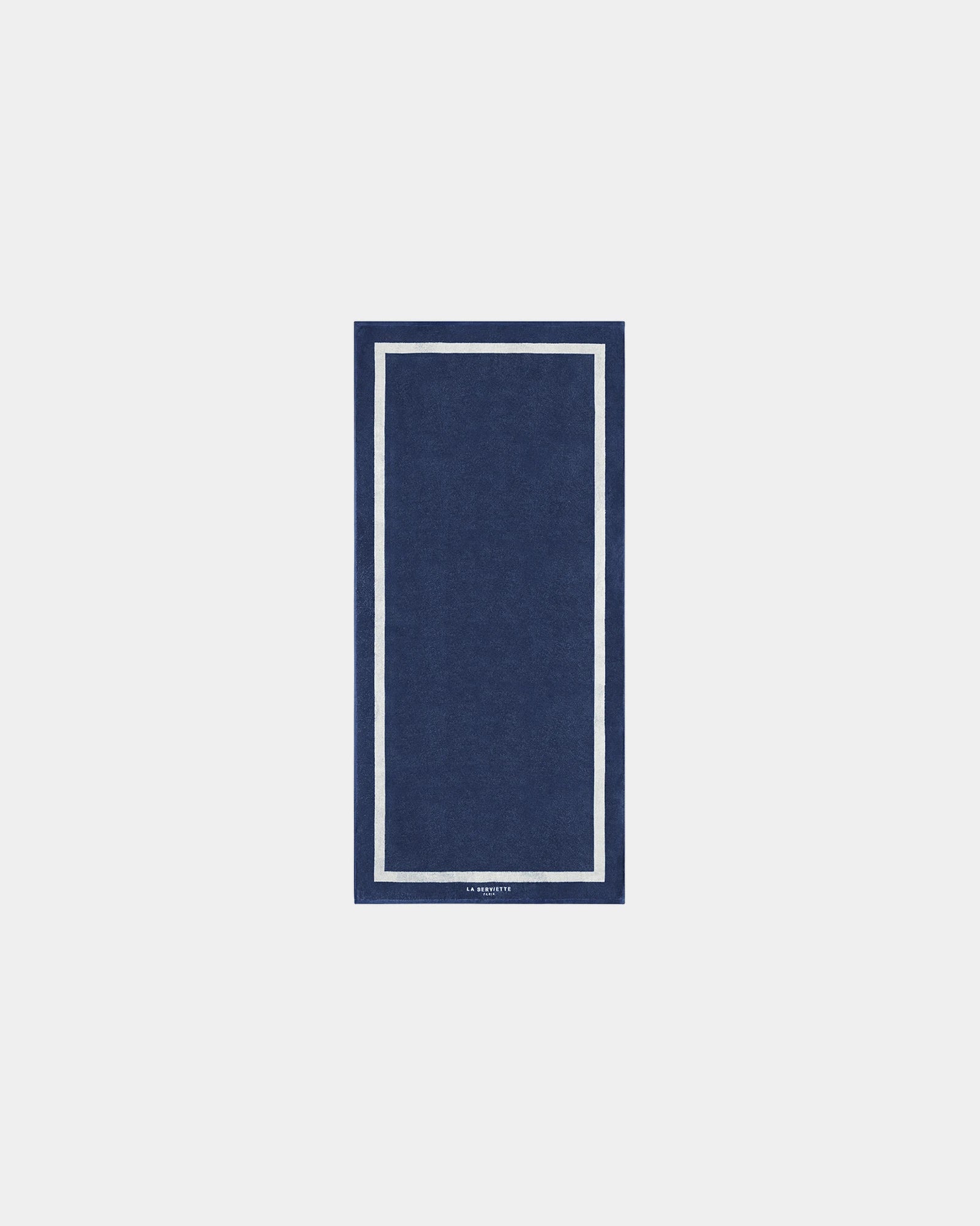 Serviette de plage 90x200 coton longues fibres à personnaliser - Bleu Océan