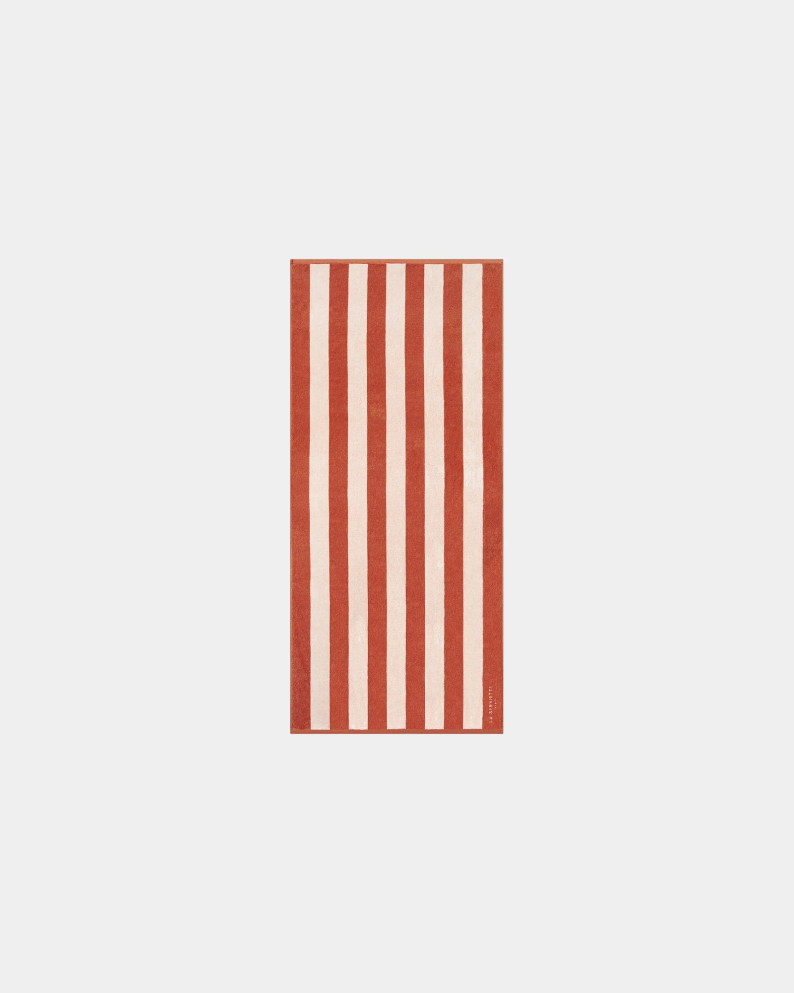 Serviette de plage éponge 90x200 La Serviette Paris à personnaliser - Rouille / Crème