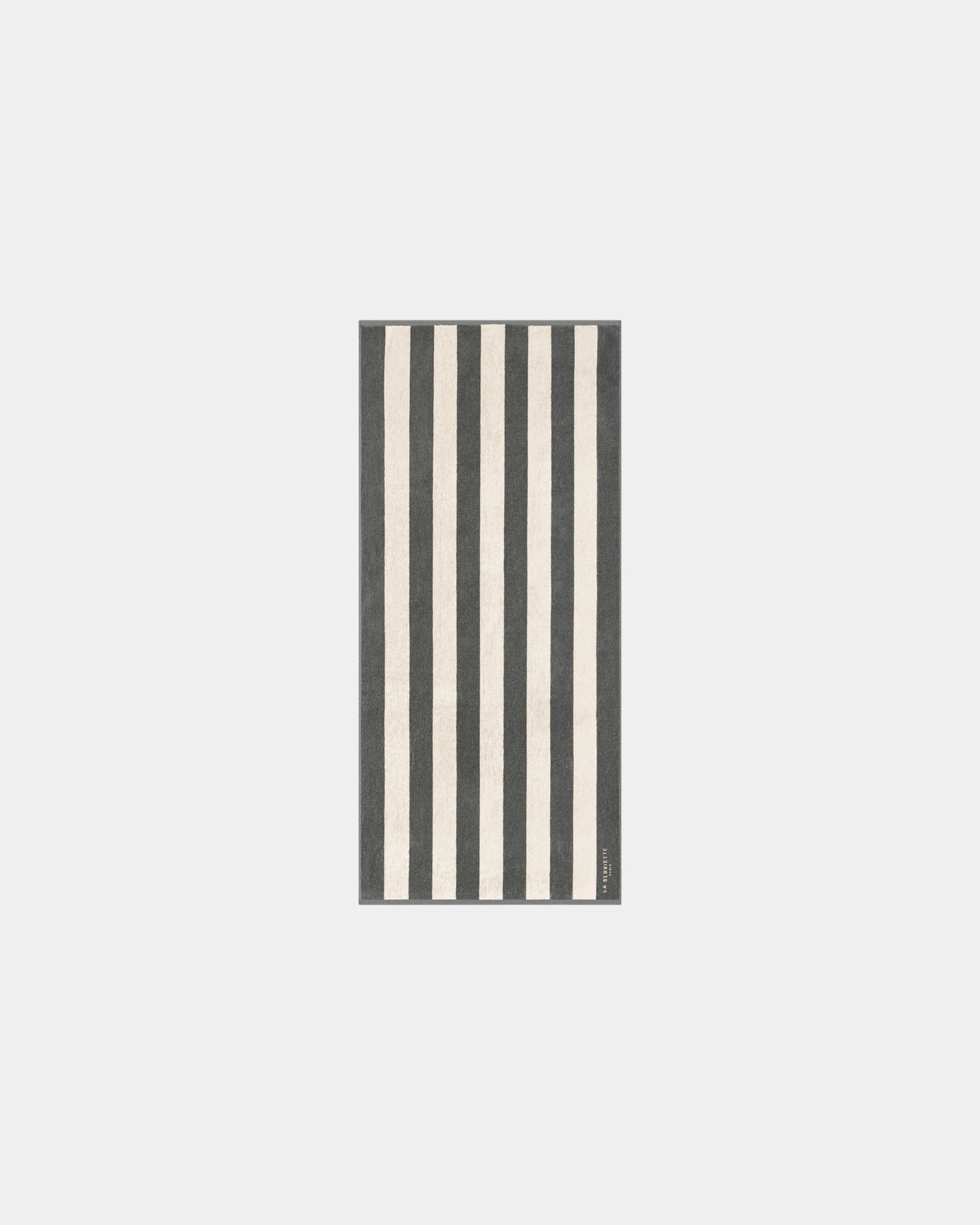 Serviette de plage éponge 90x200 La Serviette Paris à personnaliser - Gris / Crème