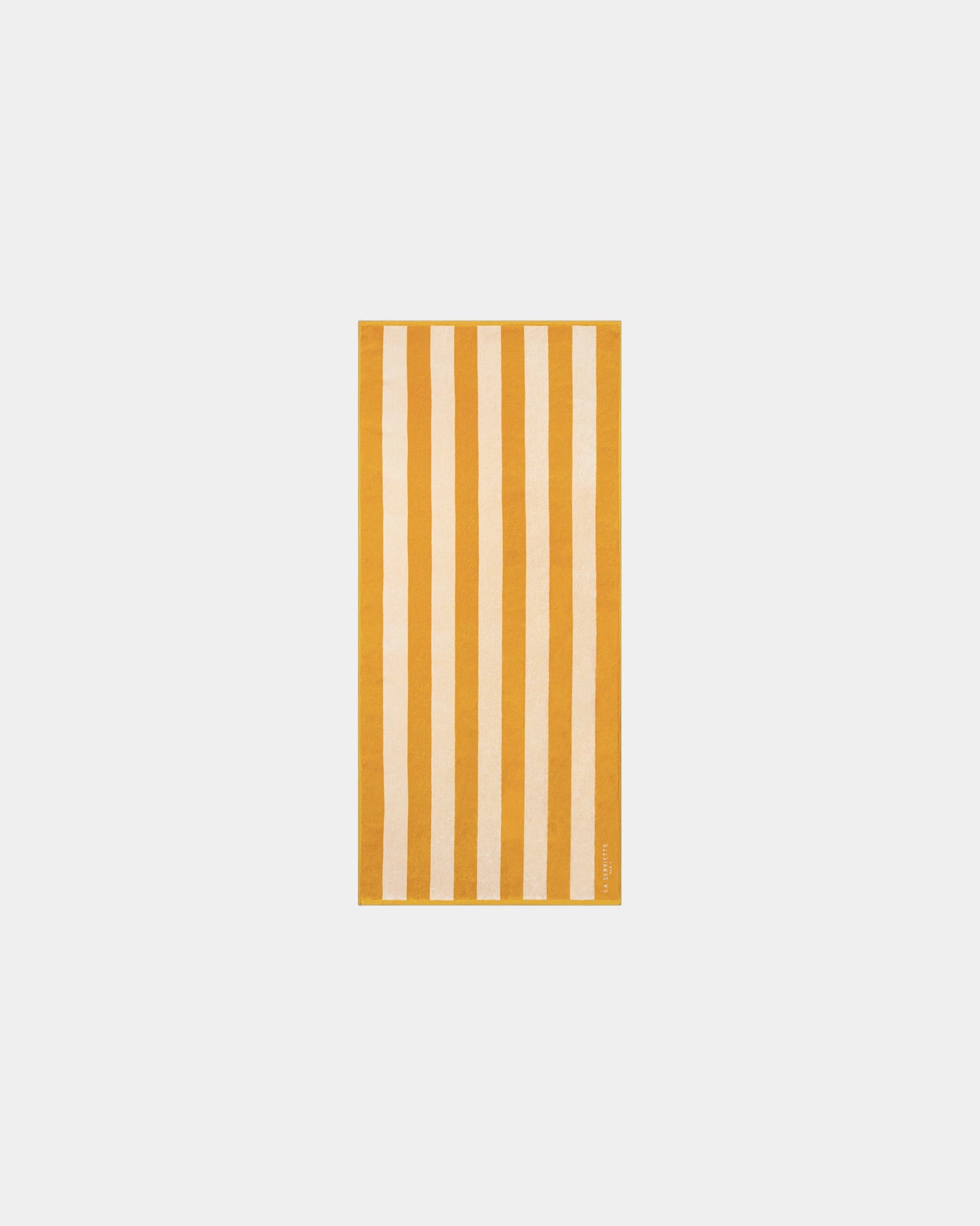 Serviette de plage éponge 90x200 La Serviette Paris à personnaliser - Jaune Gold / Crème