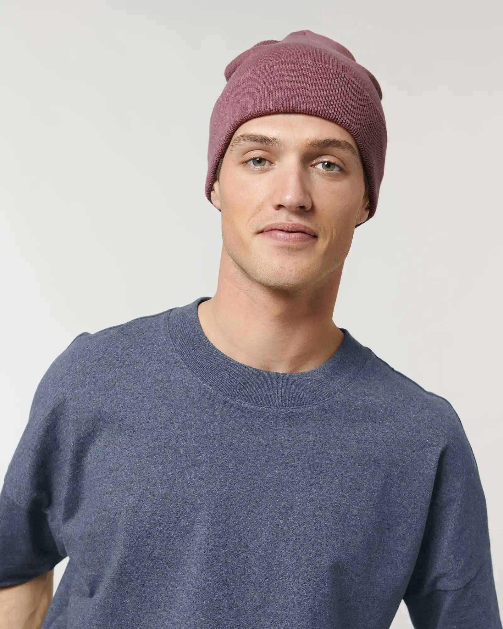 Bonnet côtelé Stanley/Stella Rib Beanie à personnaliser - Hibiscus Rose