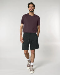 Short de jogging unisexe coton bio Stanley/Stella Trainer à personnaliser - Black