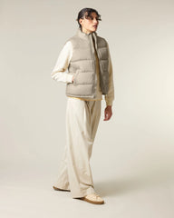 Gilet matelassé unisexe en polyester recyclé à personnaliser - Desert Dust
