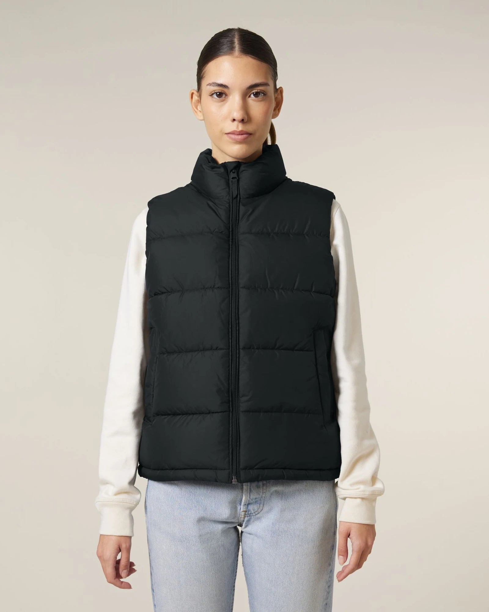 Gilet matelassé unisexe en polyester recyclé à personnaliser - 3