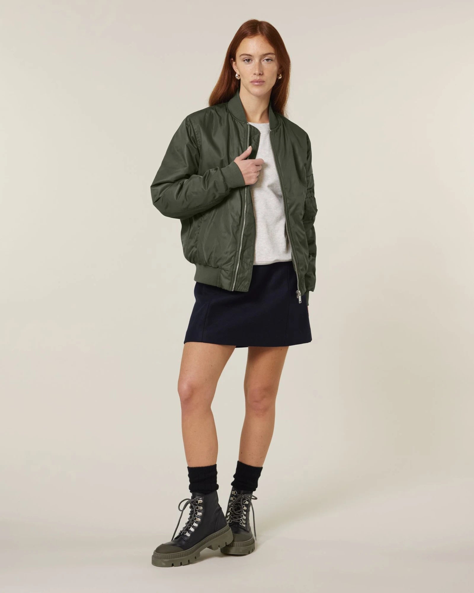 Veste légère matelassée polyester recyclé Stanley/Stella à personnaliser - Khaki