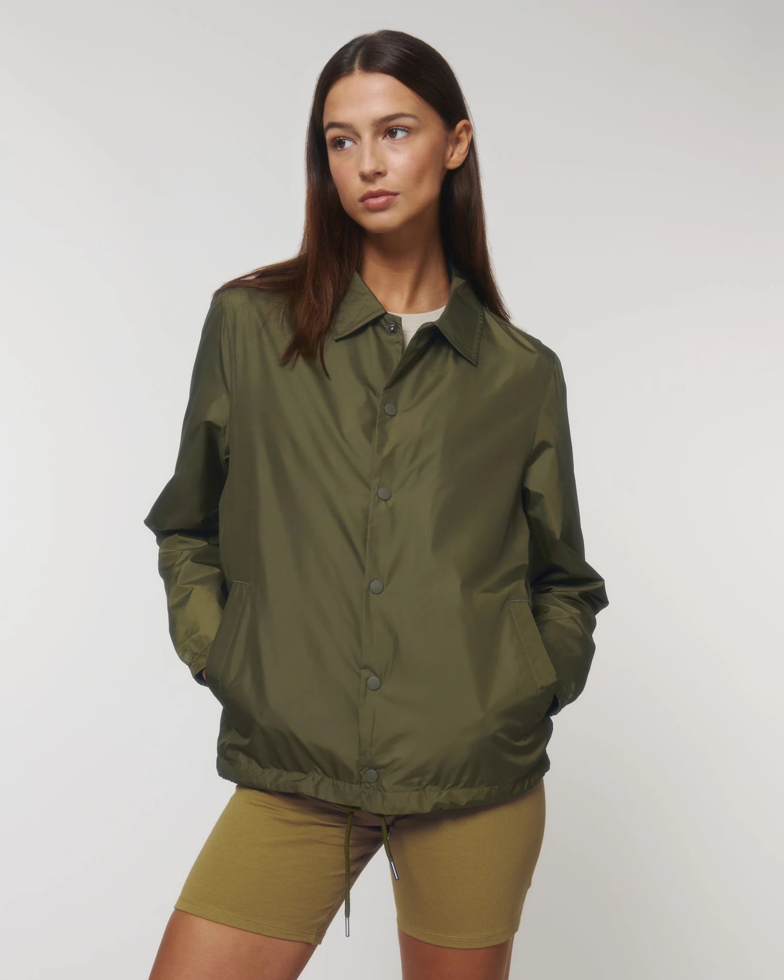 Veste polyester recyclé Stanley/Stella Coacher à personnaliser - British Khaki