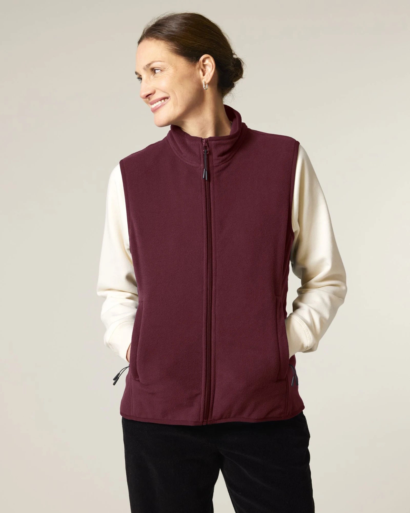 Veste polaire femme recyclée Stanley/Stella Quester à personnaliser - Burgundy