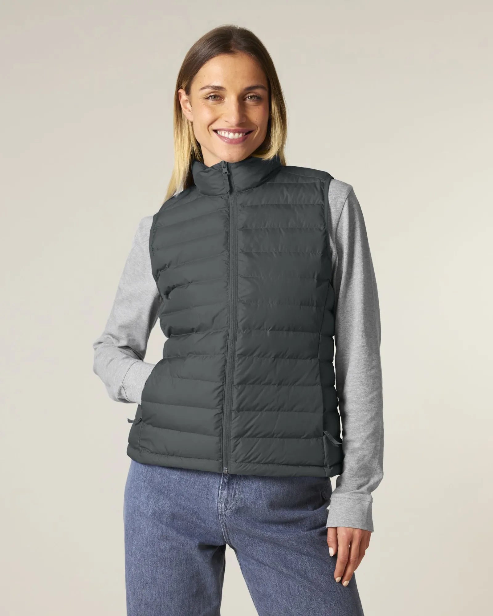 Bodywarmer femme 100% polyester recyclé Stanley/Stella à personnaliser - Anthracite
