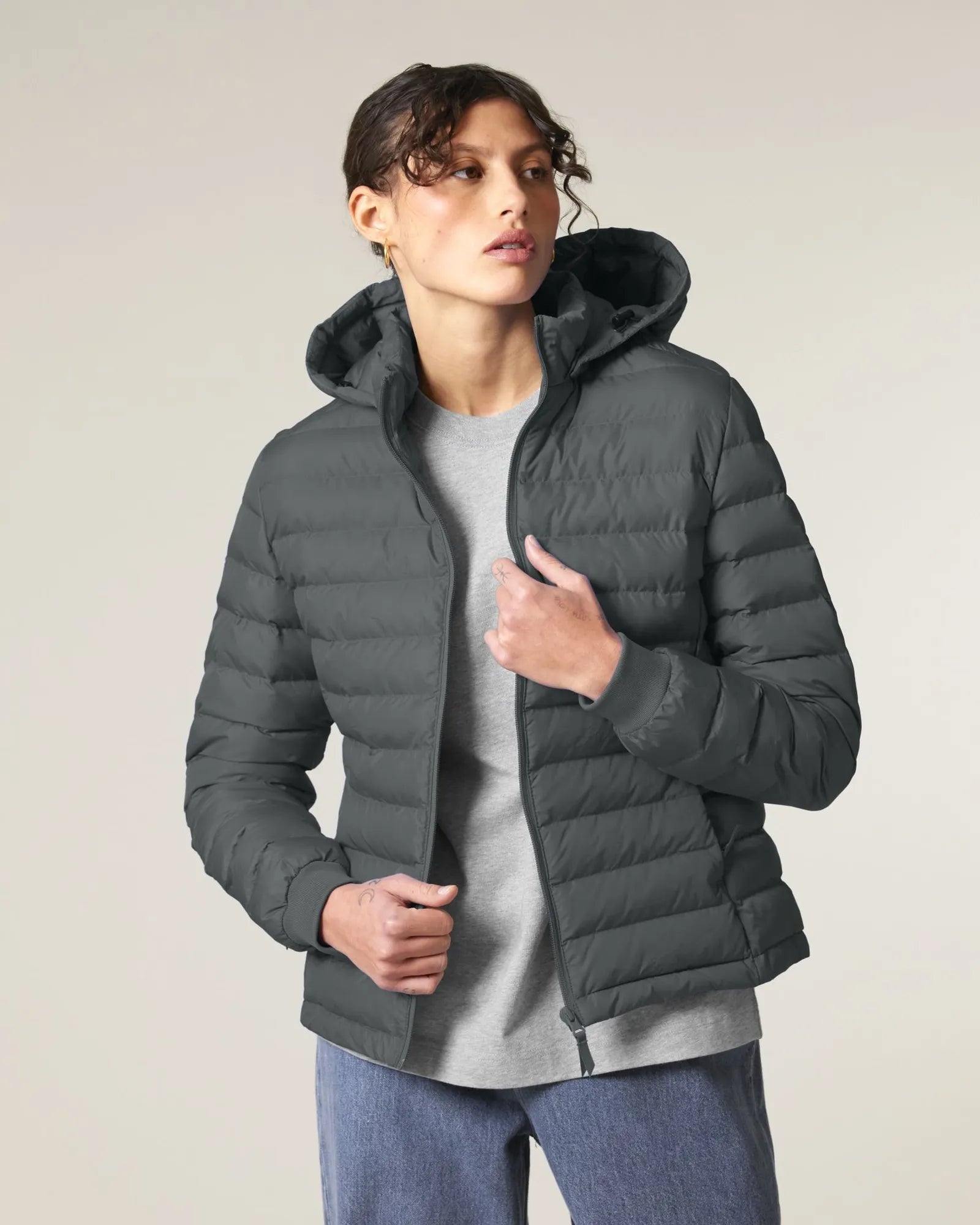 Veste matelassée femme polyester recyclé Stanley/Stella à personnaliser - Anthracite