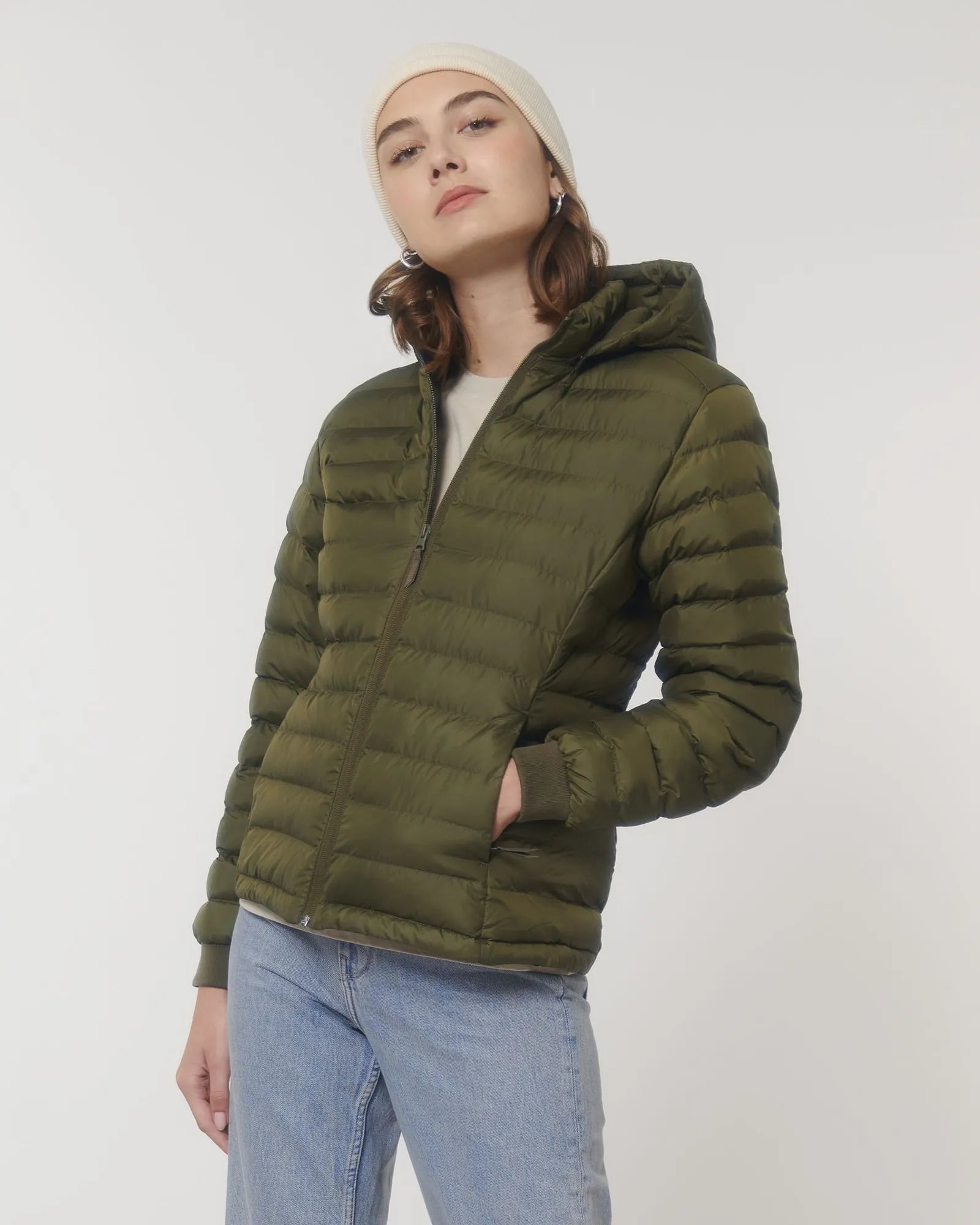 Veste matelassée femme polyester recyclé Stanley/Stella à personnaliser - British Khaki