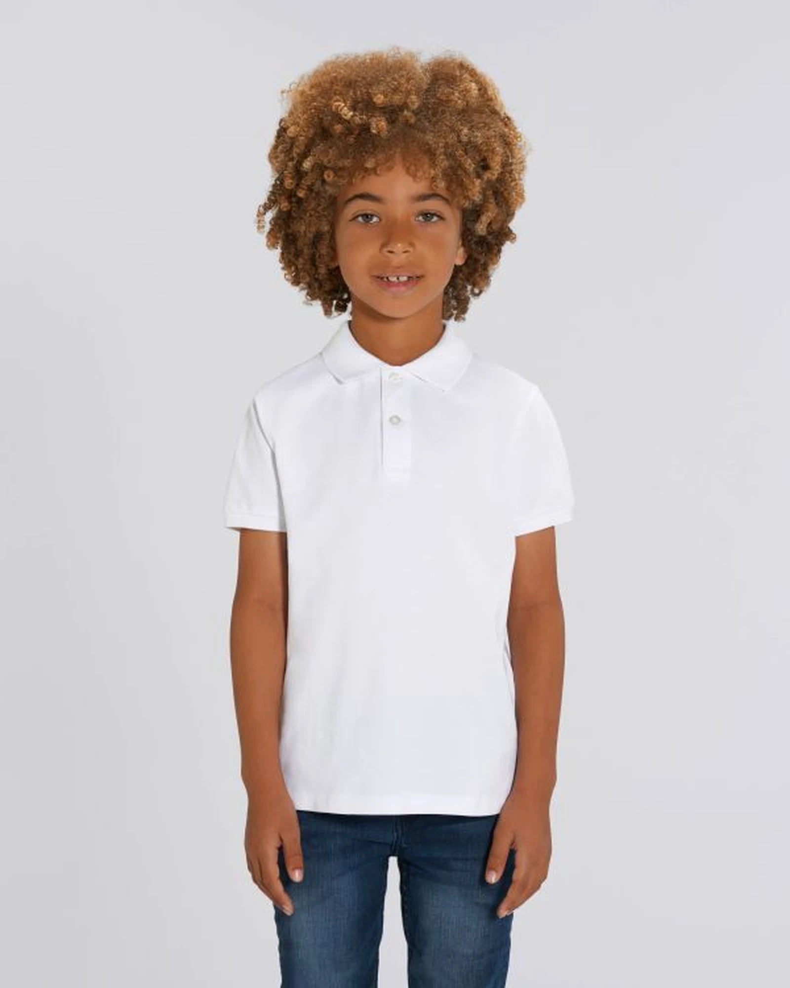 Polo enfant coton bio Stanley/Stella Mini Sprinter à personnaliser - White