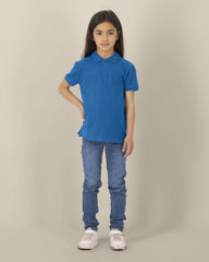 Polo enfant coton bio Stanley/Stella Mini Sprinter à personnaliser - Royal Blue