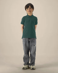 Polo enfant coton bio Stanley/Stella Mini Sprinter à personnaliser - Glazed Green