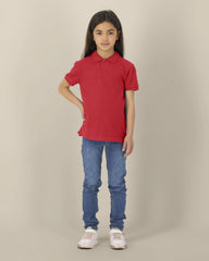 Polo enfant coton bio Stanley/Stella Mini Sprinter à personnaliser - Red